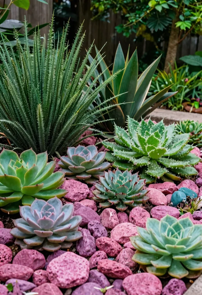 12 Shady Flower Bed Ideas for Lush Greenery and Low Light Spaces - 9. Shade Tolerant Succulents: The New Trend 1