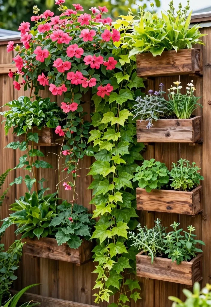 12 Side Yard Landscaping Ideas for Functional Walkways and Green Space - 2. Incorporate Vertical Gardens 1