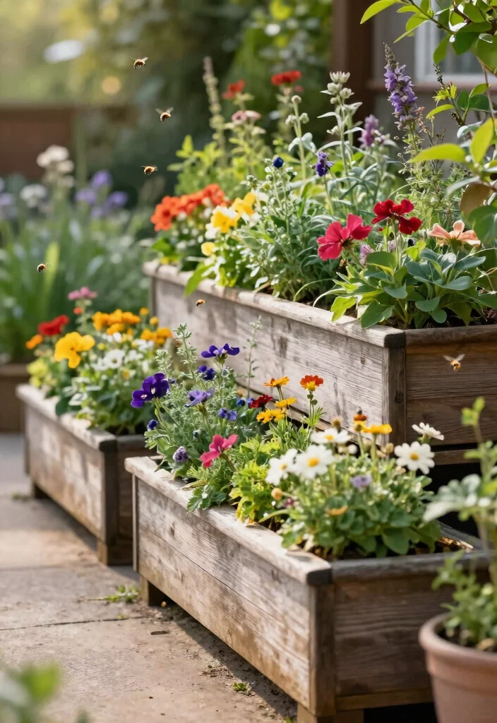 12 Side Yard Landscaping Ideas for Functional Walkways and Green Space - 3. Utilize Raised Planters 1