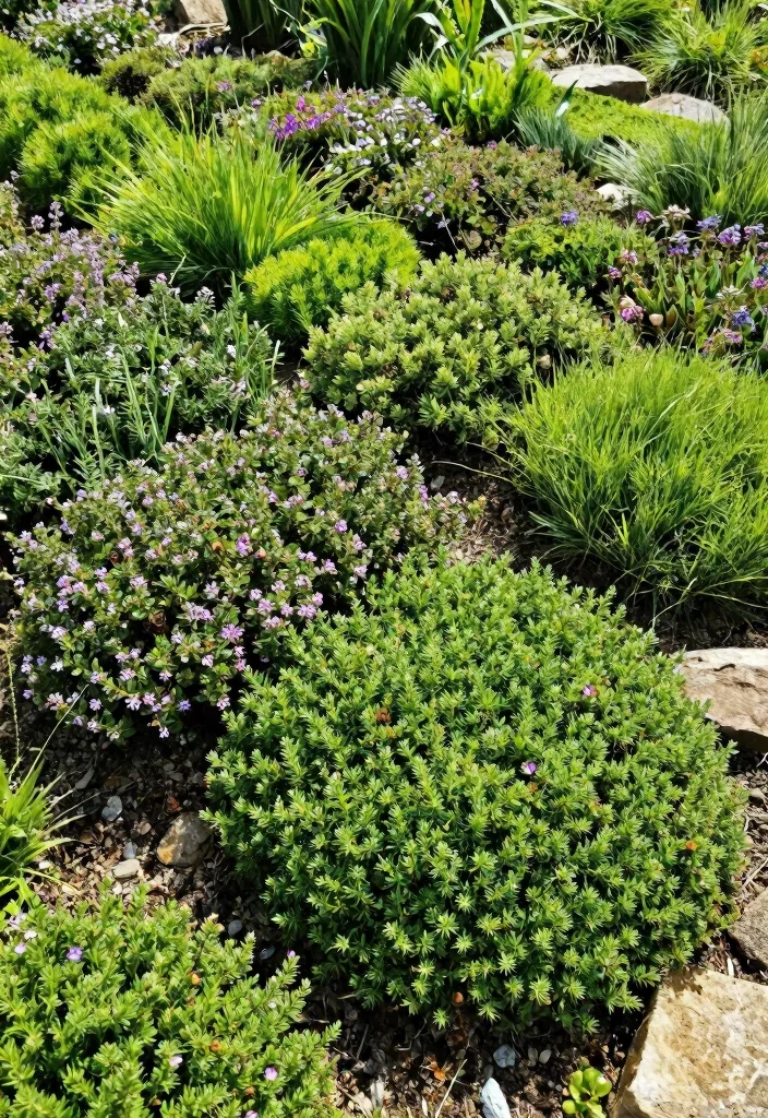 12 Sloping Flower Bed Ideas for Erosion Control and Layered Beauty - 3. Ground Cover Magic: Nature's Carpet 1