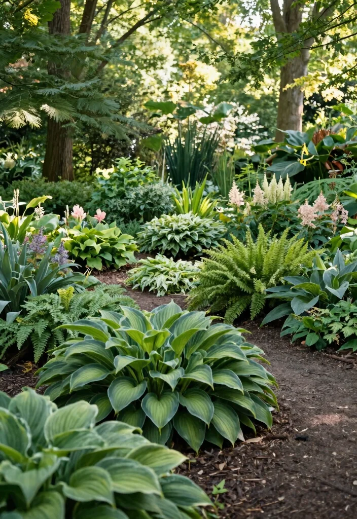 12 Sloping Flower Bed Ideas for Erosion Control and Layered Beauty - 8. Shade-Loving Beauties: Embracing the Cool 1