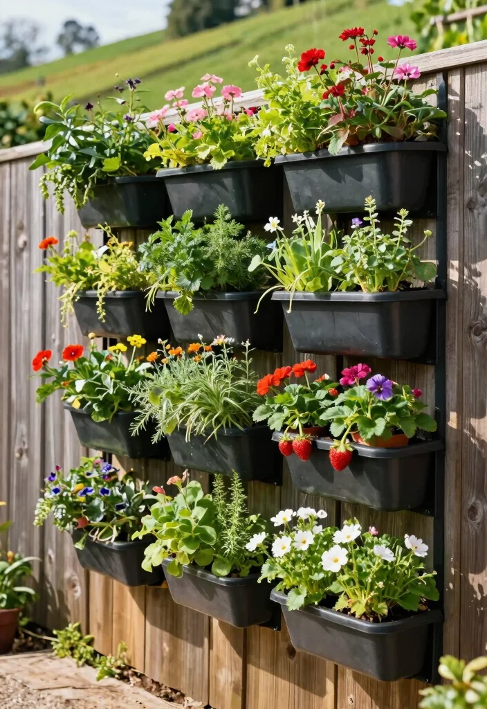14 Backyard Hillside Landscaping Ideas for Terraced Stable and Scenic Spaces - 13. Use Vertical Gardening Techniques 1