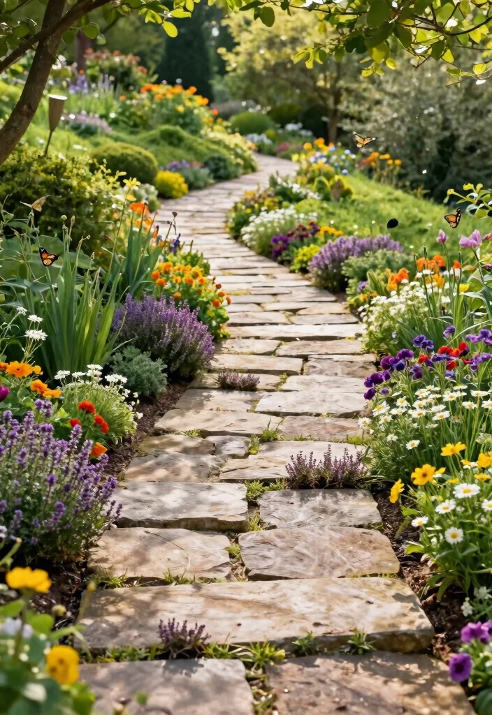 14 Backyard Hillside Landscaping Ideas for Terraced Stable and Scenic Spaces - 2. Add Stone Pathways for Accessibility 1