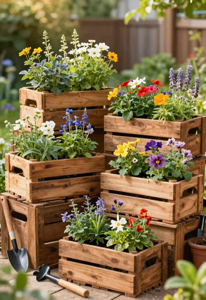 14 DIY Raised Garden Bed Ideas for Budget Friendly and Custom Builds 4 14 DIY Raised Garden Bed Ideas for Budget Friendly and Custom Builds - 4. Wooden Crate Gardens 1