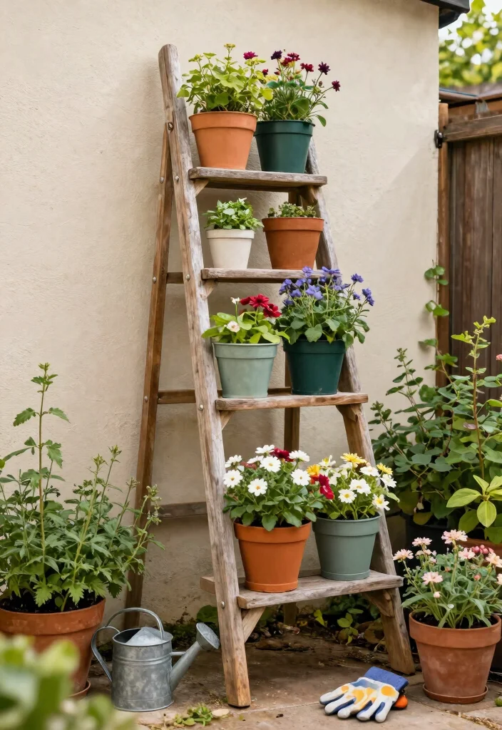 14 DIY Raised Garden Bed Ideas for Budget Friendly and Custom Builds 6 14 DIY Raised Garden Bed Ideas for Budget Friendly and Custom Builds - 6. Ladder Garden 1