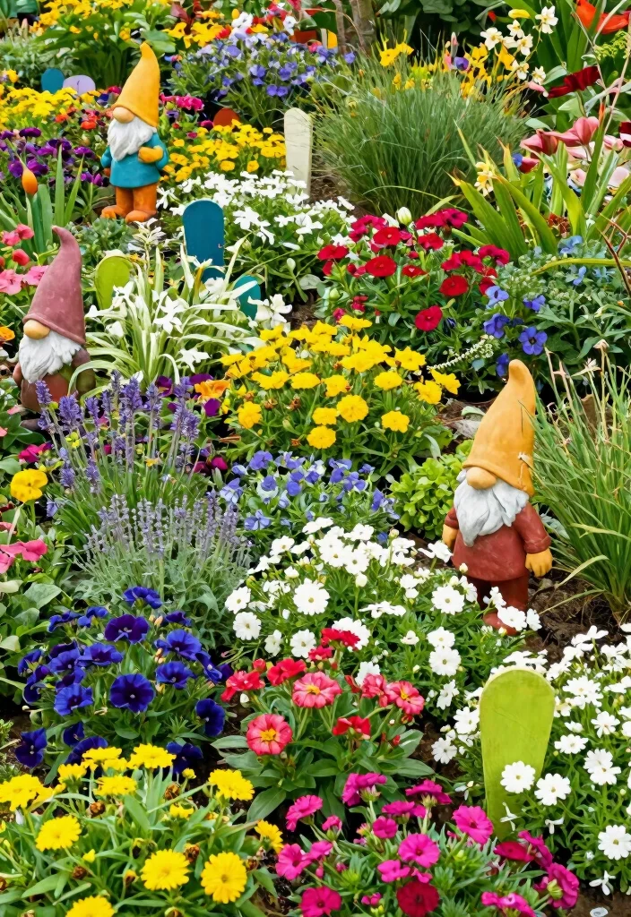 14 Front Garden Flower Bed Ideas for Layered Color and Structure - 10. Whimsical Wonderland 1