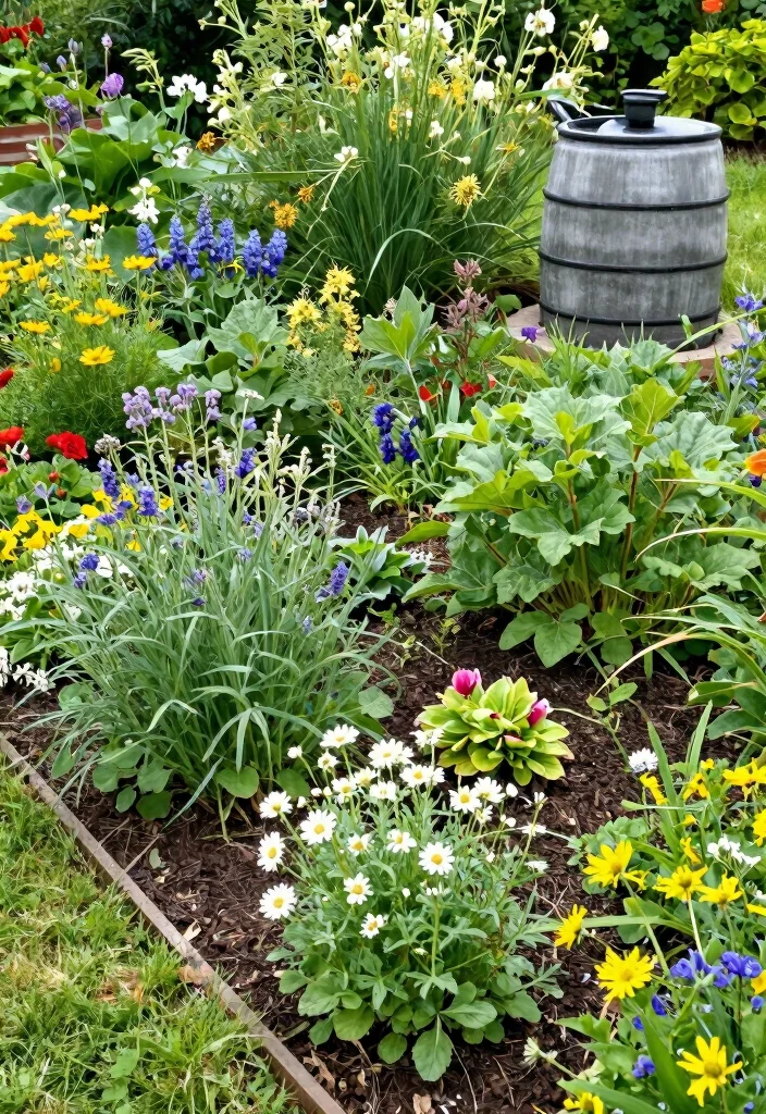 14 Front Garden Flower Bed Ideas for Layered Color and Structure - 14. Eco-Friendly Gardens 1
