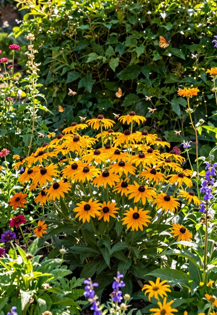 14 Front Garden Flower Bed Ideas for Layered Color and Structure - 3. Pollinator Paradise 1
