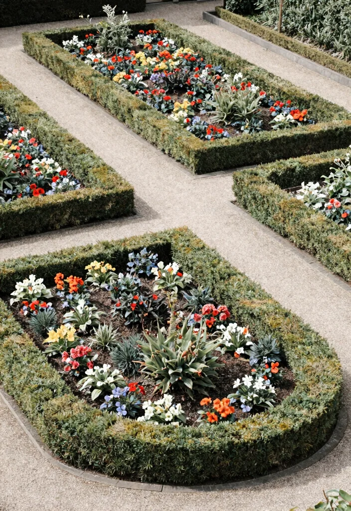 14 Front Garden Flower Bed Ideas for Layered Color and Structure - 6. Formal Symmetry 1