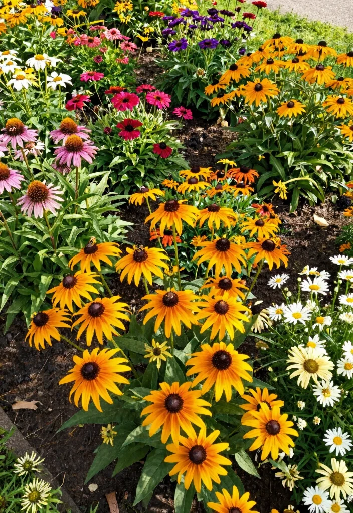 14 Large Flower Bed Ideas for Bold Layered and Impactful Garden Design - 1. Perennial Pollinator Paradise 1