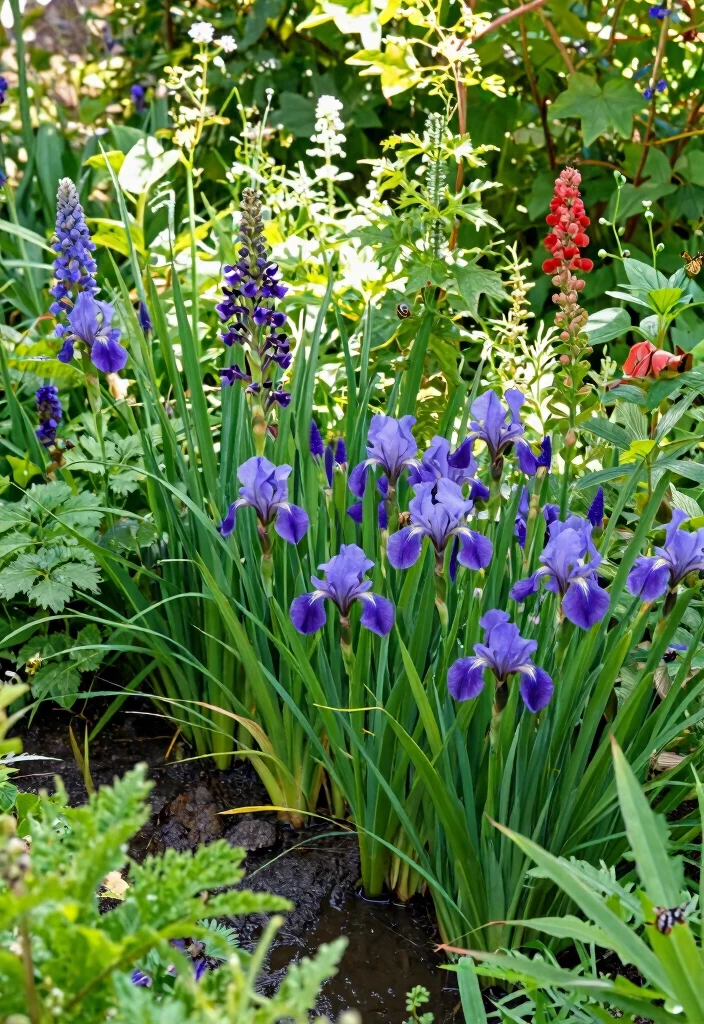 14 Large Flower Bed Ideas for Bold Layered and Impactful Garden Design - 11. Rain Garden Design 1