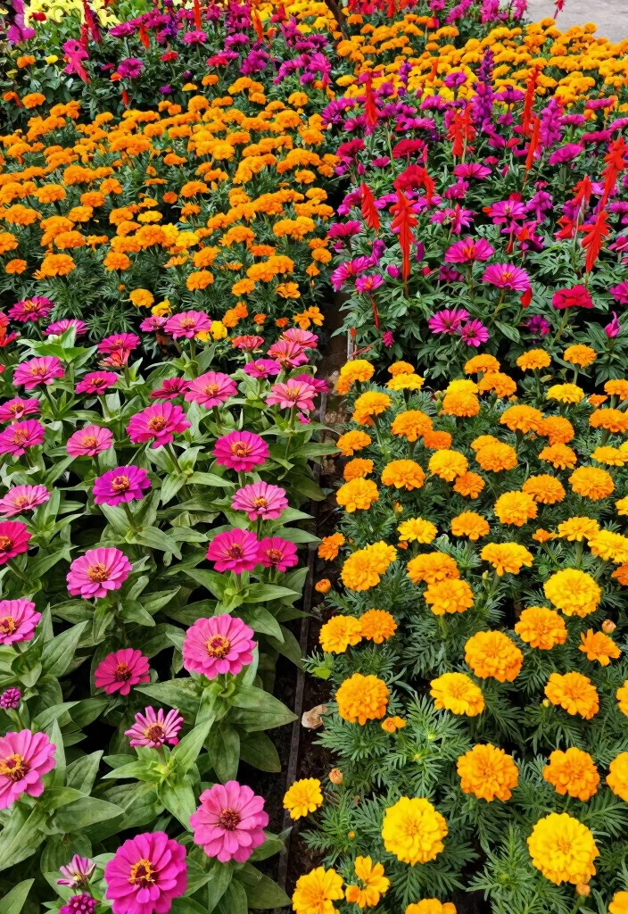 14 Large Flower Bed Ideas for Bold Layered and Impactful Garden Design - 2. Bold Color Blocks 1