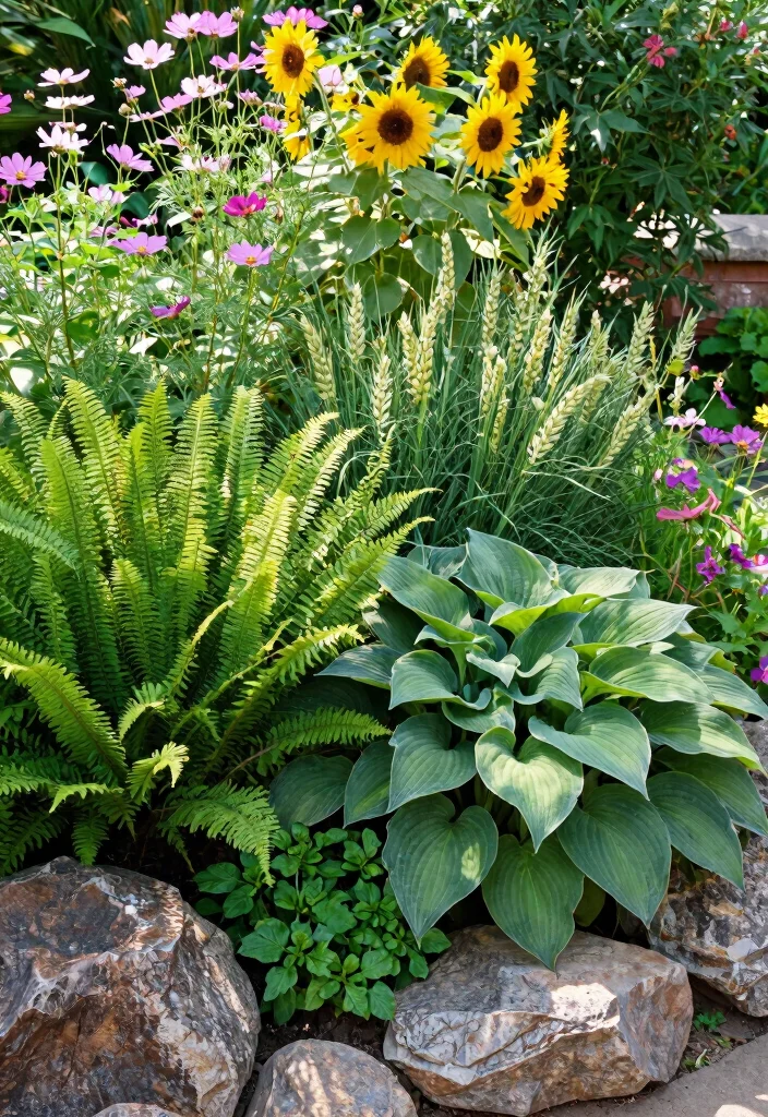14 Large Flower Bed Ideas for Bold Layered and Impactful Garden Design - 4. Textured Layers 1