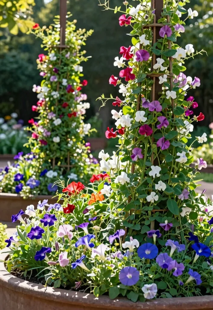 14 Large Flower Bed Ideas for Bold Layered and Impactful Garden Design - 7. Vertical Flower Bed Design 1