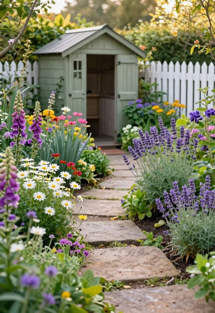 14 Outdoor Flower Bed Ideas for Colorful Seasonal and Easy Care Gardens - 3. Cottage Garden Charm 1