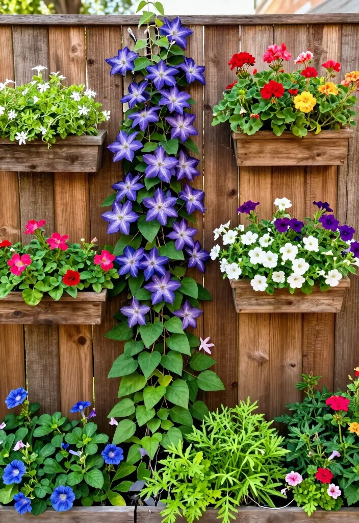 14 Outdoor Flower Bed Ideas for Colorful Seasonal and Easy Care Gardens - 4. Vertical Gardens for Small Spaces 1