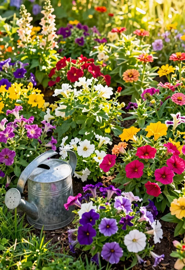14 Outdoor Flower Bed Ideas for Colorful Seasonal and Easy Care Gardens - 5. Seasonal Splendor with Annuals 1
