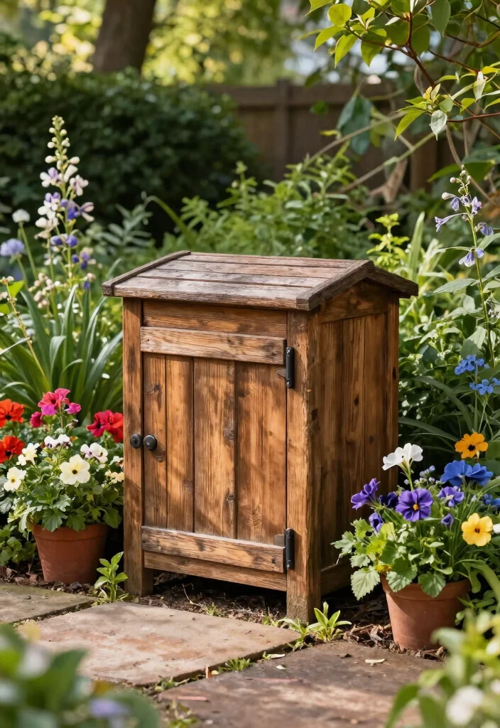 14 Outdoor Landscaping Ideas Front Yard for Strong Curb Appeal - 5. Decorative Compost Bins 1