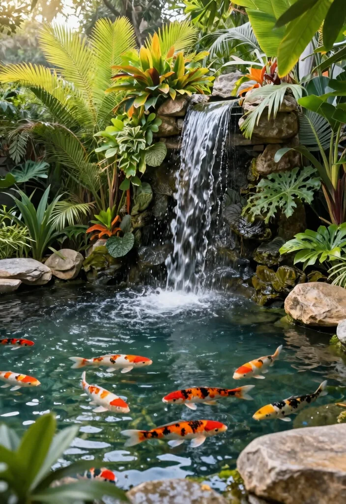 14 Poolside Landscaping Ideas for Shade, Safety, and Easy Care Beauty - 5. Add a Relaxing Water Feature 1