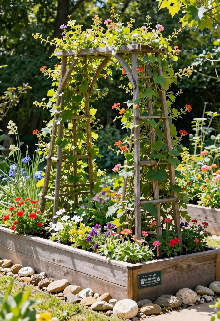 14 Raised Garden Bed Ideas for Easy Planting Better Drainage and Style - 13. Raised Beds with Built-in Trellises 1