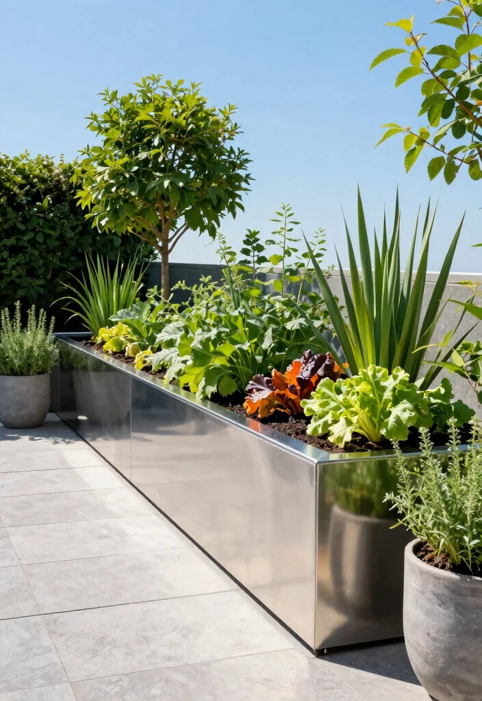 14 Raised Garden Bed Ideas for Easy Planting Better Drainage and Style - 2. Metal Raised Beds with a Modern Twist 1
