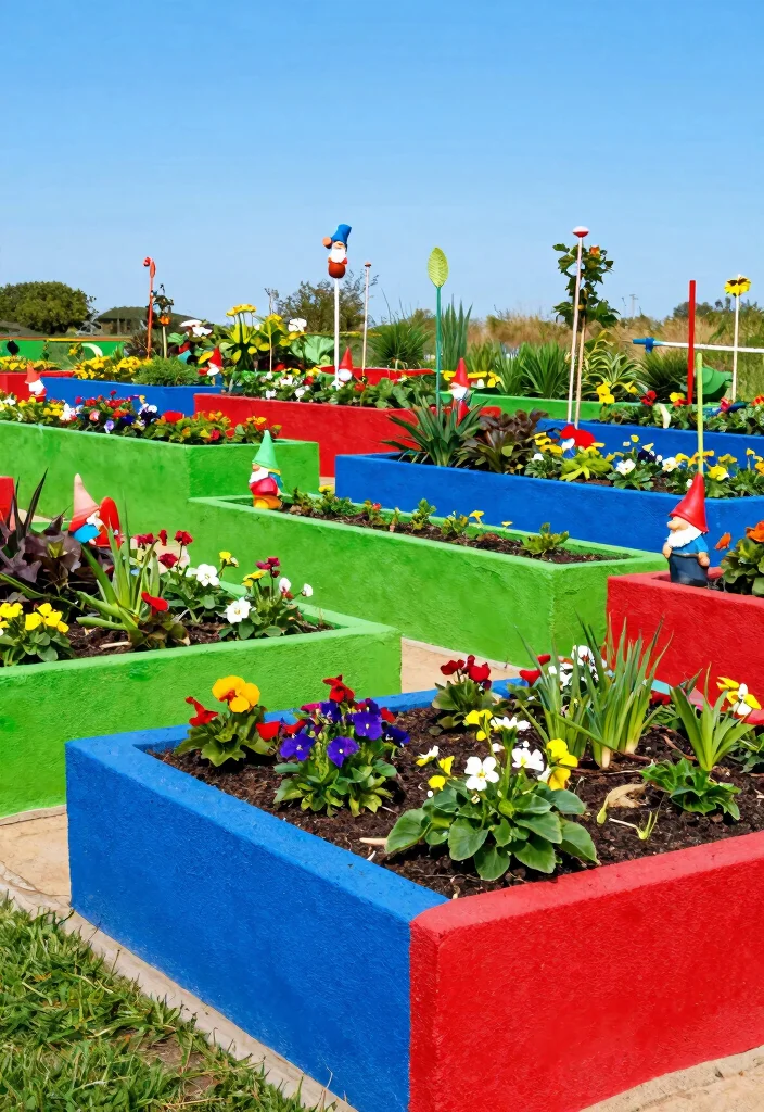 14 Raised Garden Bed Ideas for Easy Planting Better Drainage and Style - 6. Colorful Composite Material Beds 1