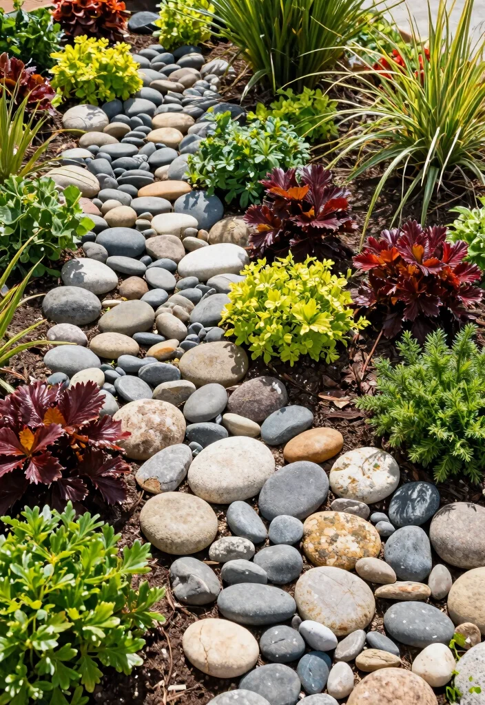 14 Rock Landscaping Ideas for Natural Durable and Modern Outdoor Design - 10. Rock Mulching 1