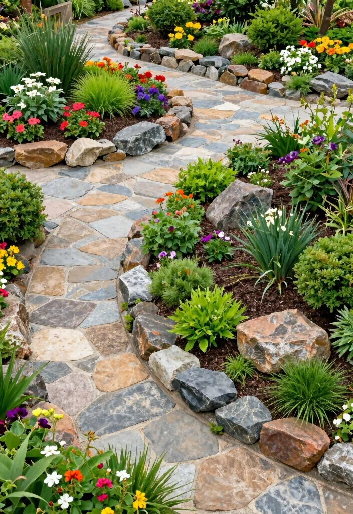 14 Rock Landscaping Ideas for Natural Durable and Modern Outdoor Design - 4. Rock Borders for Definition 1