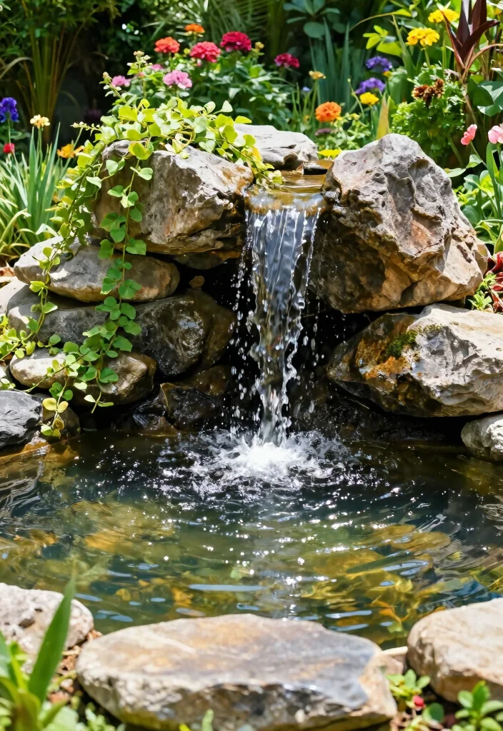 14 Rock Landscaping Ideas for Natural Durable and Modern Outdoor Design - 5. Rock Water Features 1