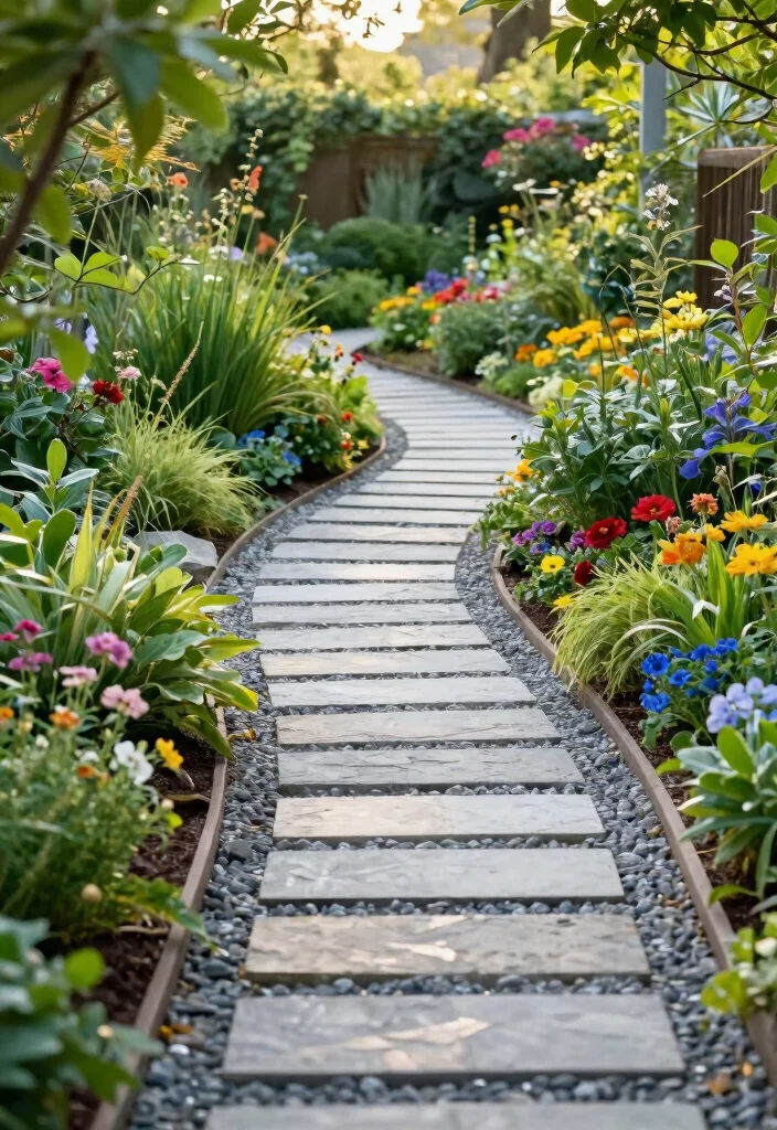 14 Rock Landscaping Ideas for Natural Durable and Modern Outdoor Design - 7. Stone Pathways 1