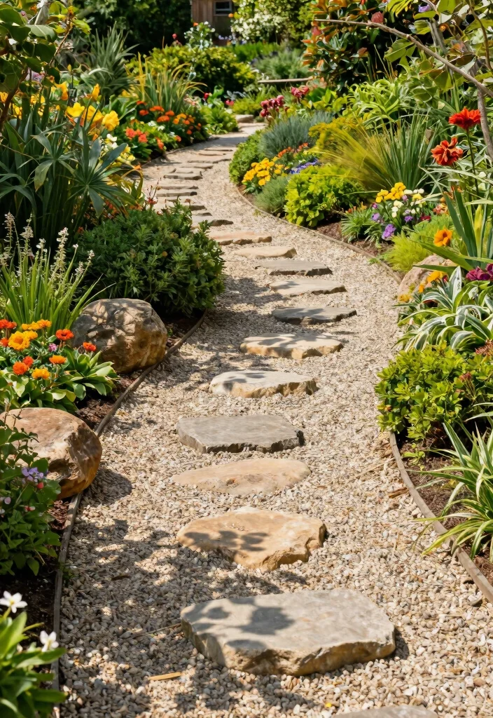 14 Slope Backyard Landscaping Ideas for Safe, Stylish, and Functional Yards 3 14 Slope Backyard Landscaping Ideas for Safe, Stylish, and Functional Yards - 3. Gravel Pathways 1