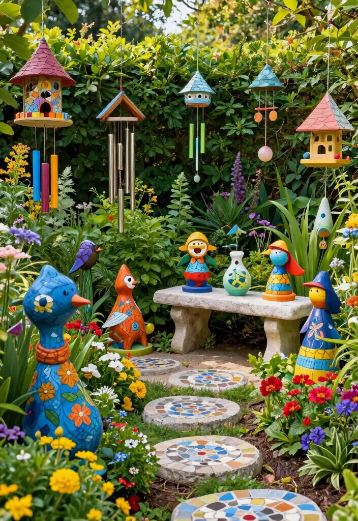 14 Small Backyard Landscaping Ideas for Smart Layouts and Big Impact 9 14 Small Backyard Landscaping Ideas for Smart Layouts and Big Impact - 9. Artistic Garden Décor 1