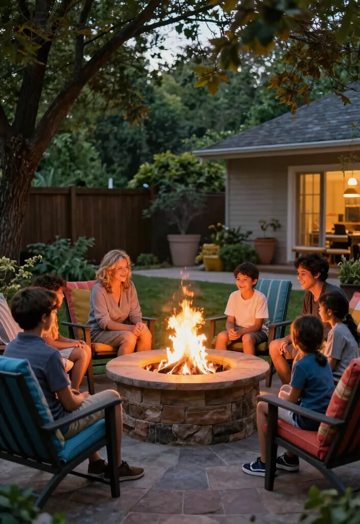 16 Backyard Landscaping Ideas for Beautiful, Practical, and Family-Friendly Yards 12 16 Backyard Landscaping Ideas for Beautiful, Practical, and Family-Friendly Yards - 12. Fire Pits for Family Gatherings 1