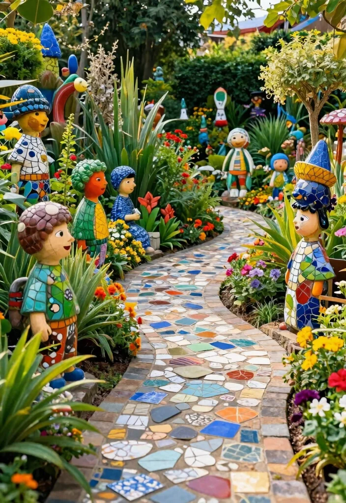 16 Backyard Landscaping Ideas for Beautiful, Practical, and Family-Friendly Yards 9 16 Backyard Landscaping Ideas for Beautiful, Practical, and Family-Friendly Yards - 9. Garden Art and Creative Decor 1