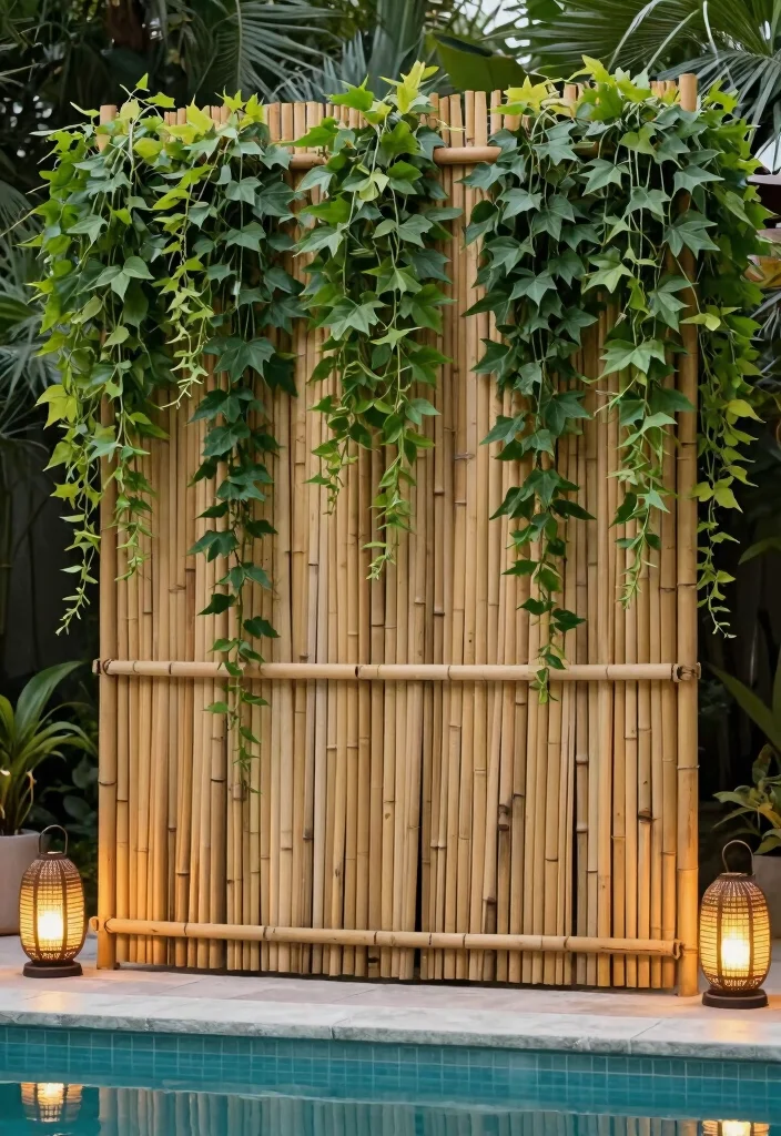 16 Pool Landscaping Ideas for Resort Style Relaxing and Low Maintenance Areas - 10. Privacy Screens 1