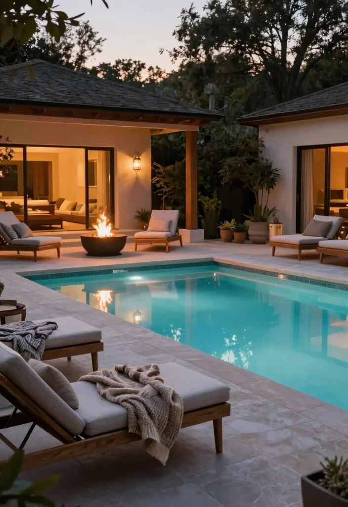 16 Pool Landscaping Ideas for Resort Style Relaxing and Low Maintenance Areas - 15. Year-Round Enjoyment 1